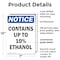 Signmission Contains Up To 10% Ethanol, 7 in W x Rectangle, Plastic OS-2PACK-NS-P-710-V-10806 - alternate 5